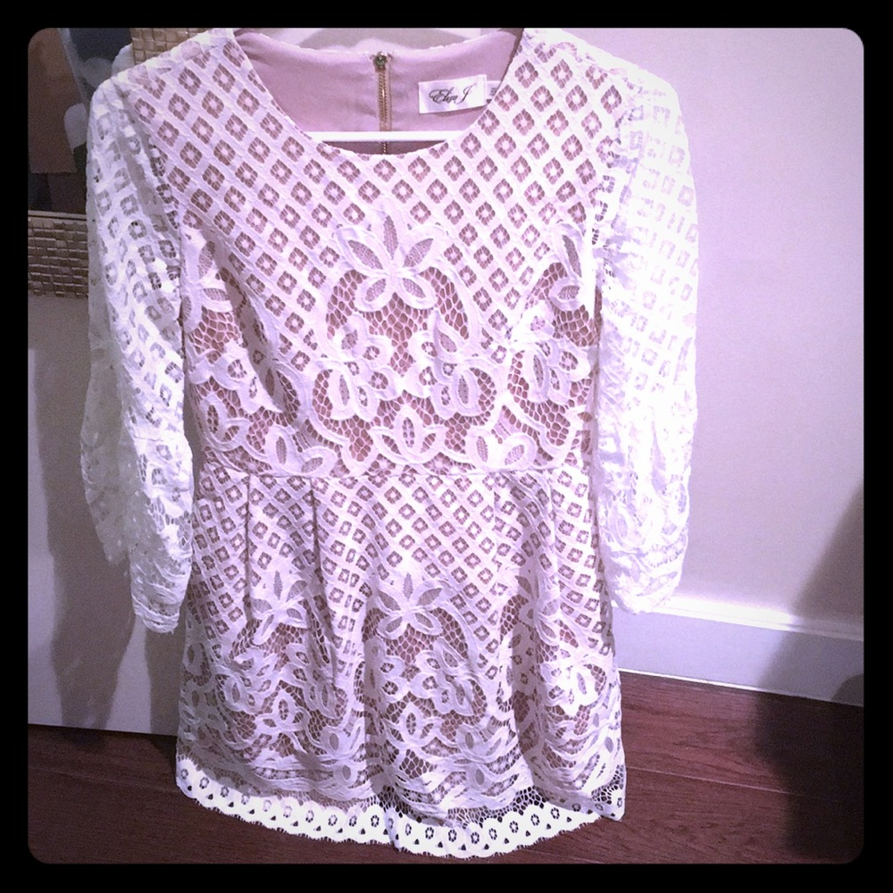 Eliza Jane white lace dress